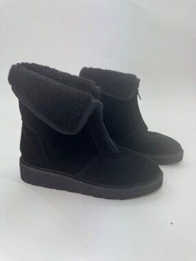 Aussie Merino Amelia Front-Zip Suede Boots - Women's Size 7
